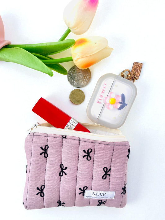 PINK BOW COIN POUCH
