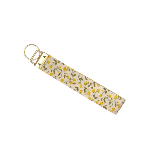 YELLOW DAISY DOT KEY FOBS