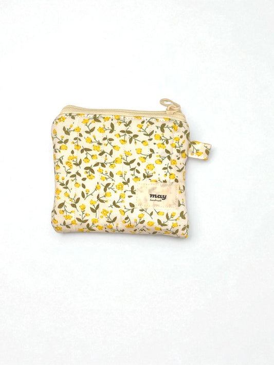 YELLOW DAISY DOT COIN POUCH