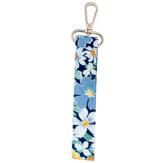 RAYON FLOWER NAVY KEY FOB